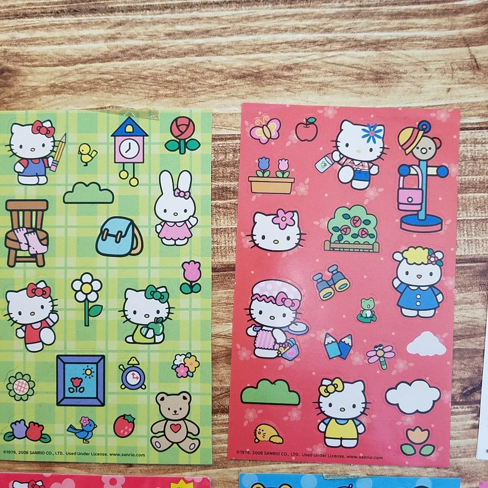 Hello Kitty Stationery Gift Set Lot Tote Bag Stickers Notepad Magnetic Sanrio